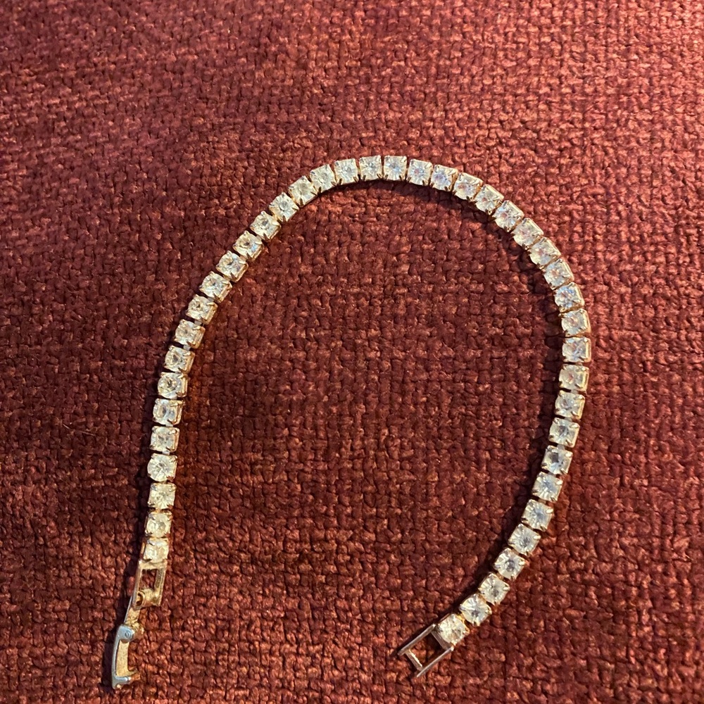 Elegant Gold-Tone Tennis Bracelet